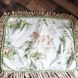 2 Custom shams jungle animal print ruffle standard